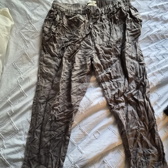 Cynthia Rowley Women's Tan Linen Pants - Picture 1 of 2